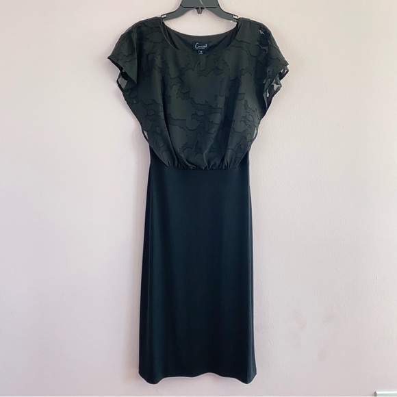 NEW Macy’s Connected Apparel Cape-Overlay Sheath Dress size 10 - Picture 4 of 13